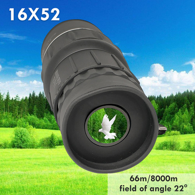 16x52 모노크룰러 듀얼 초점 광학 줌 망원경, 모노크룰러 망원경을 올려 확대합니다