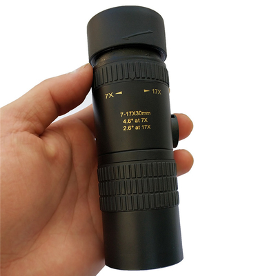 카메라 렌즈를 위한 휴대폰 동영상 삼각대와 7-17x30 듀얼 초점 모노큘러 망원경